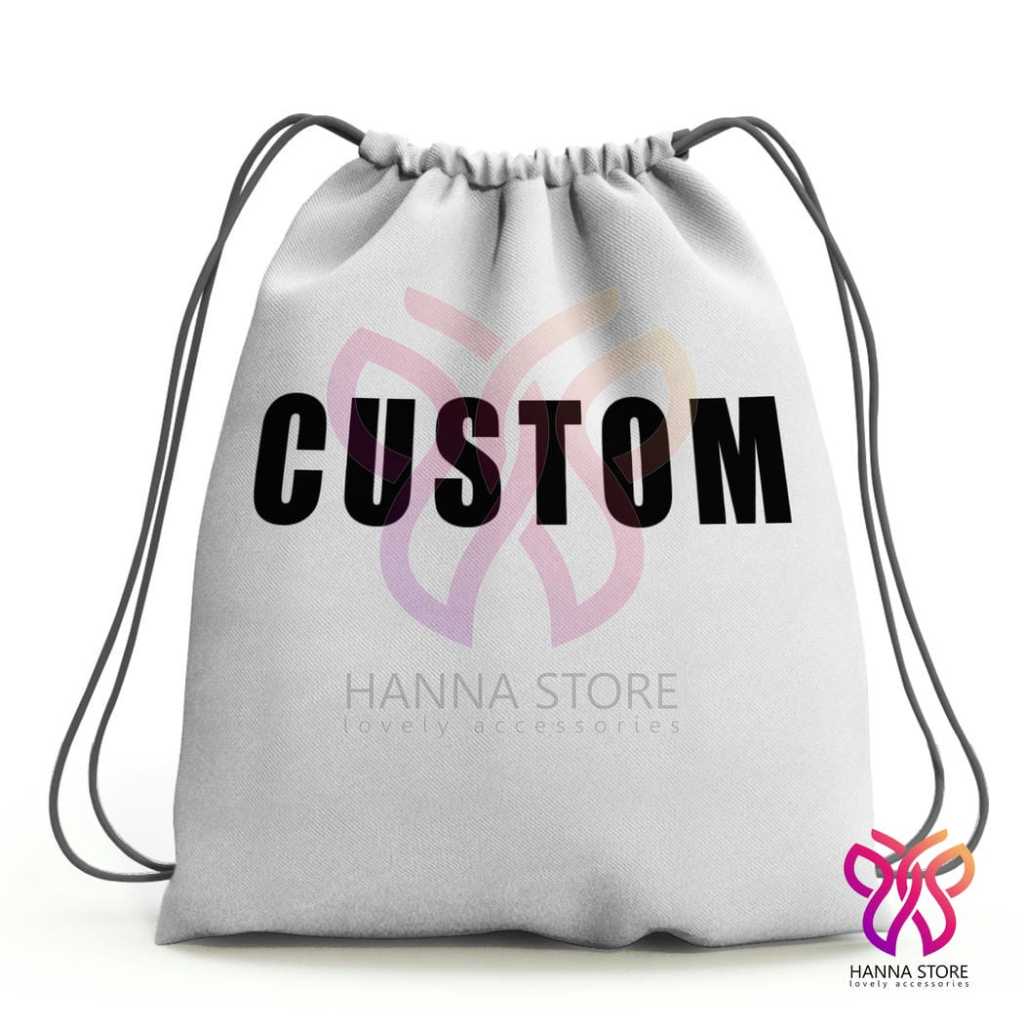 Tas Serut Drawstring Bag Souvenir Custom Design Suka-Suka Foto