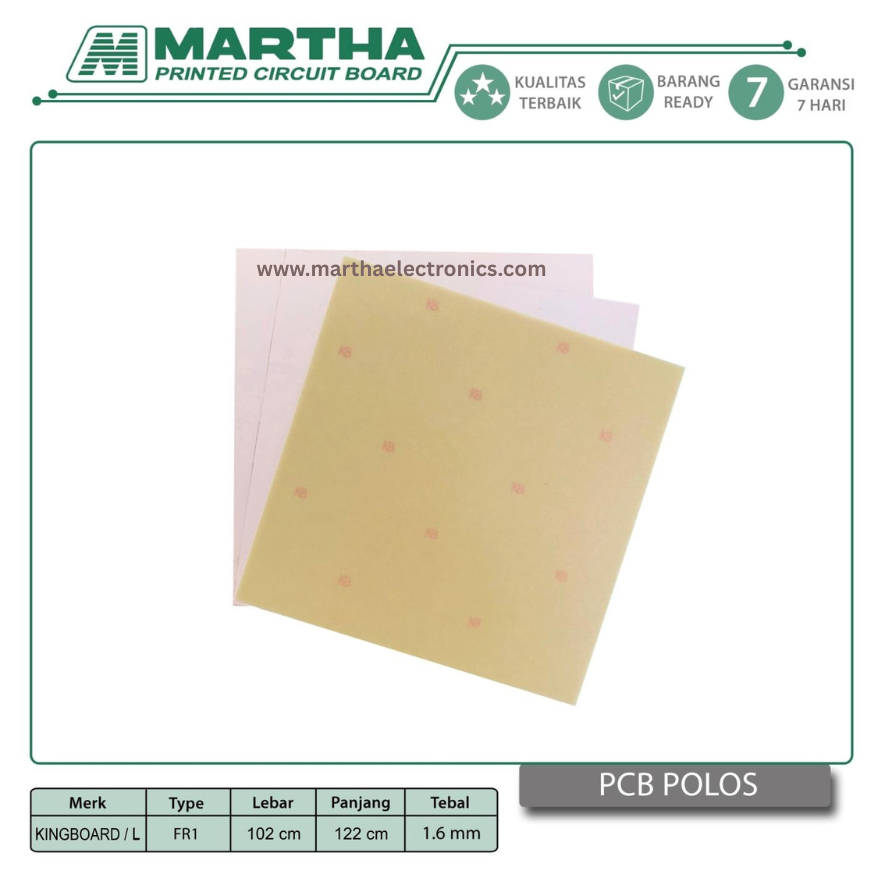 PCB Polos FR1 Tebal 1.6mm Lembaran