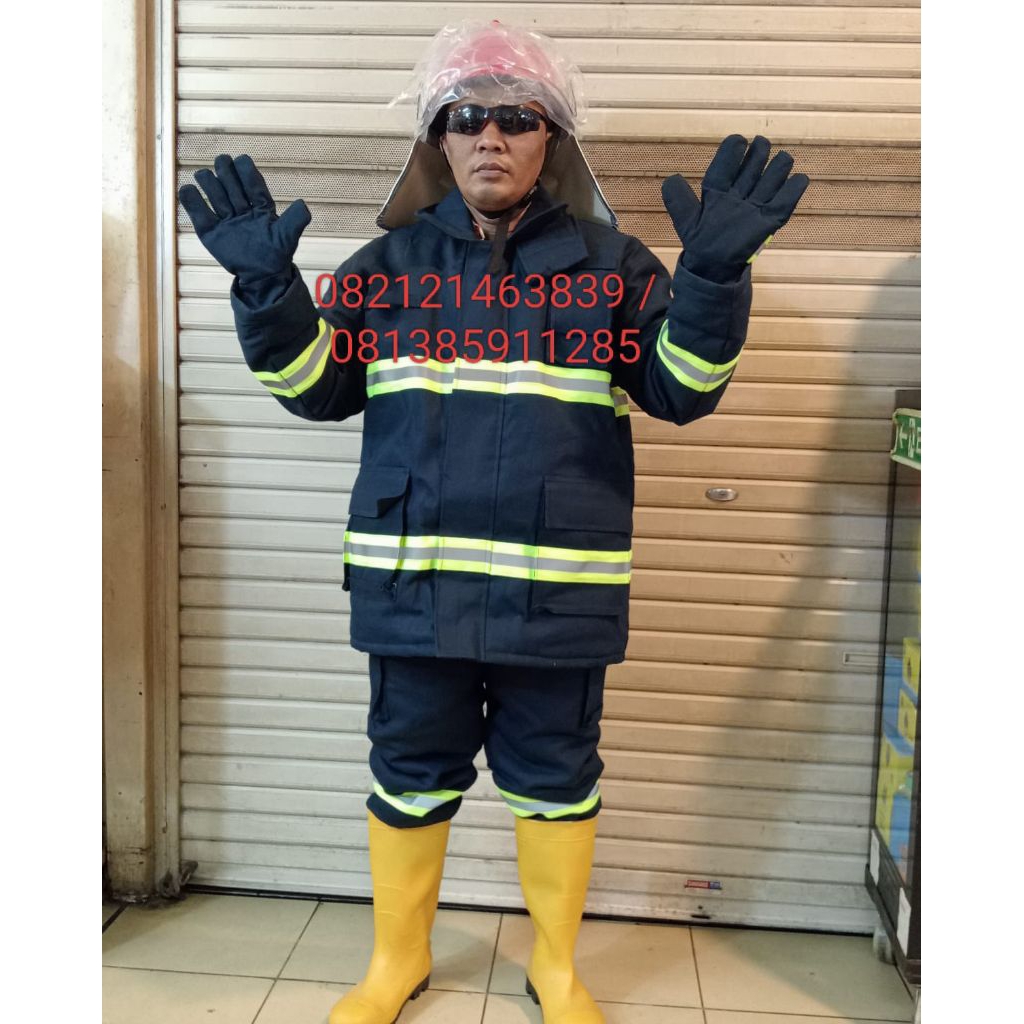 Baju Pemadam Kebakaran Nomex IIIA Navy / Seragam Pemadam Navy Nomex IIIA / Baju Pemadam Nomex Navy