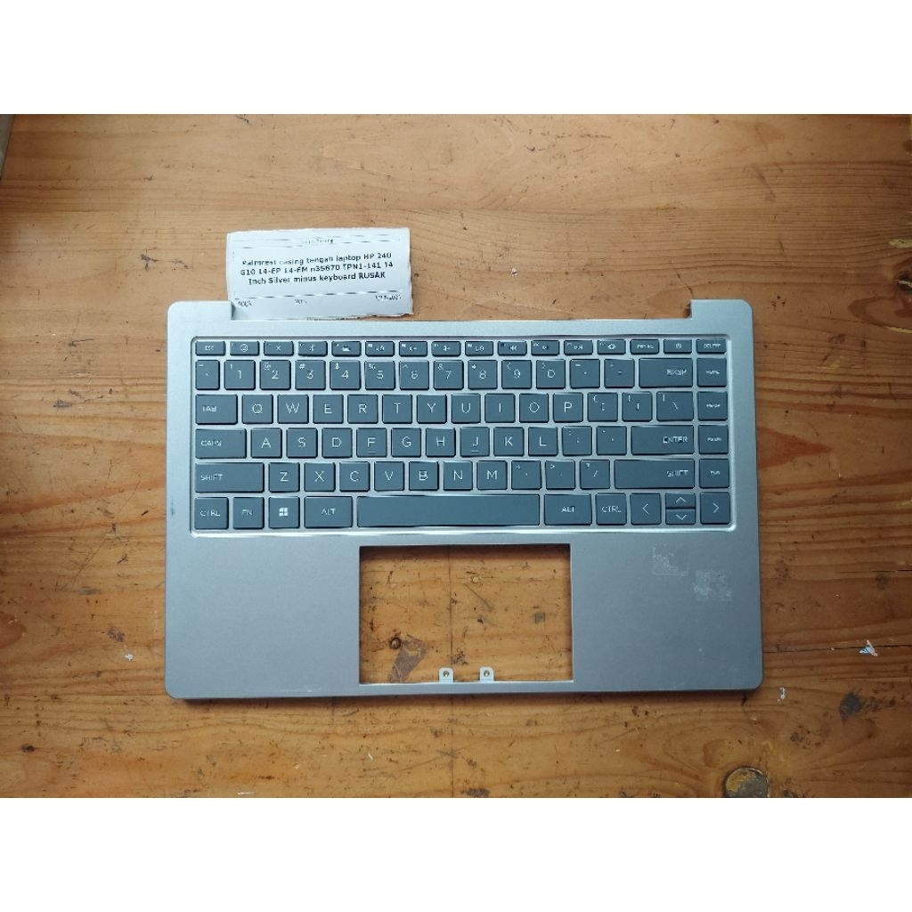Palmrest casing tengah laptop HP 240 G10 14-EP 14-EM N35870 TPN1-141 14 INCH Silver minus keyboard R