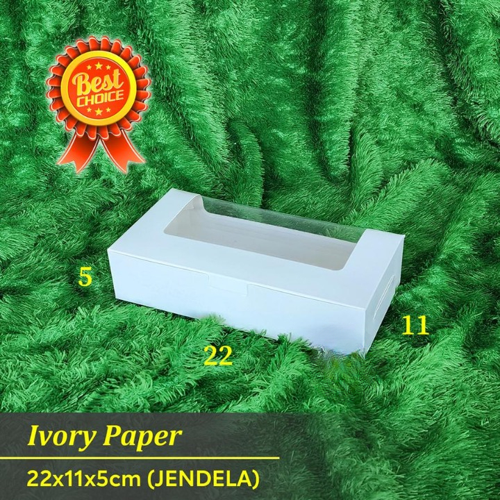 

(10 Pcs)Kotak Kue Brownies Coklat 22x11x5cm Box Spiku Bolen Jendela Mika Dus Kue Bolu