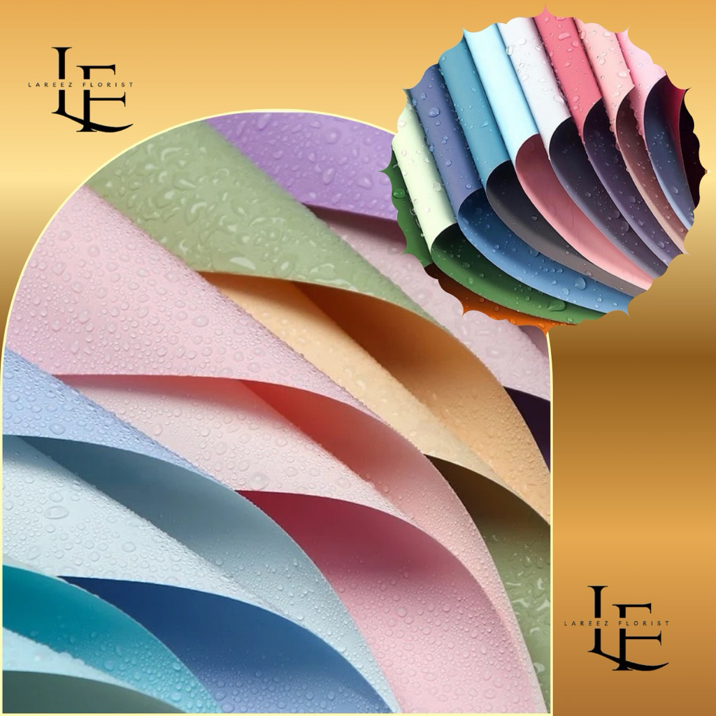 

[1 PACK/ 20 LEMBAR] Flower Wrapping Paper Bicolor Solid Color Cellophane Waterproof Kertas Bungkus Pembungkus Bouquet Bunga Bolak Balik Dua Warna Anti Air