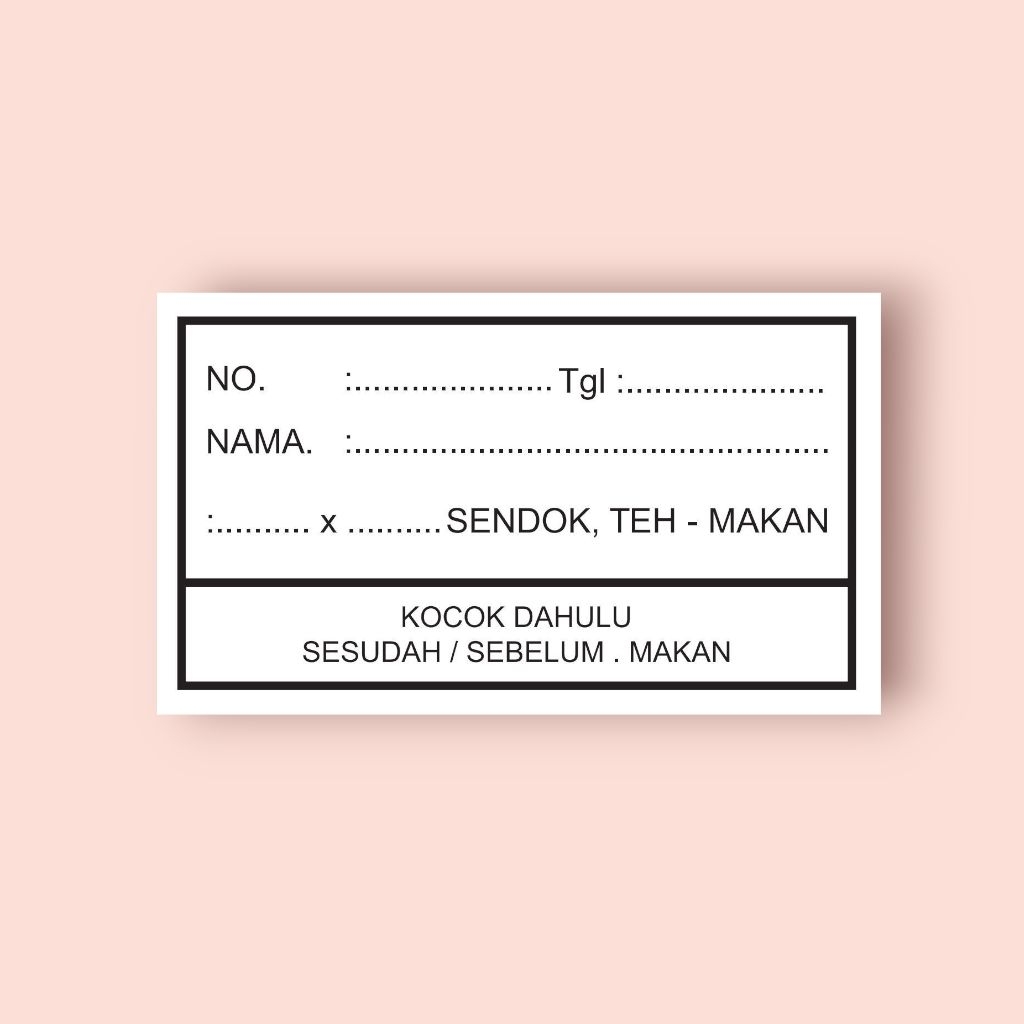 

Stiker Obat Pack 150 pcs / Etiket Obat Sirup / Stiker Obat ukuran 6,5cm x 3cm isi 150 pcs