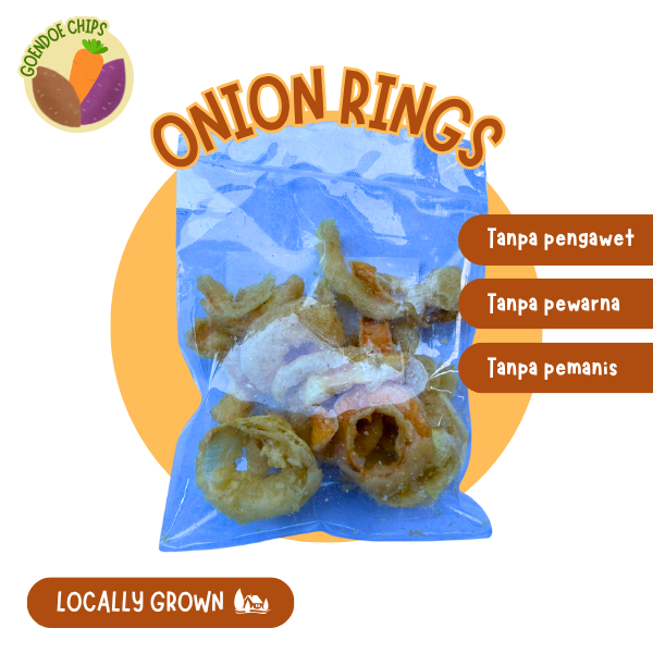 

Keripik Bawang (Onion Rings) 100 Gr Goendoe Chips - Cemilan Khas Batu Malang