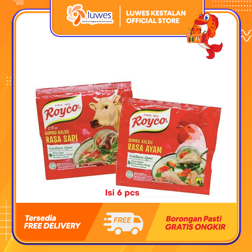 

Royco Kaldu Penyedap Rasa 6 Sachet x 8gr Ayam / Sapi Dapat Memperkaya Rasa Masakan