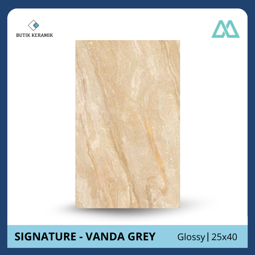Keramik 25x40 Glossy | Signature | Vanda Series | Glossy | Grade A / KW 1 | Keramik Dinding I Kerami