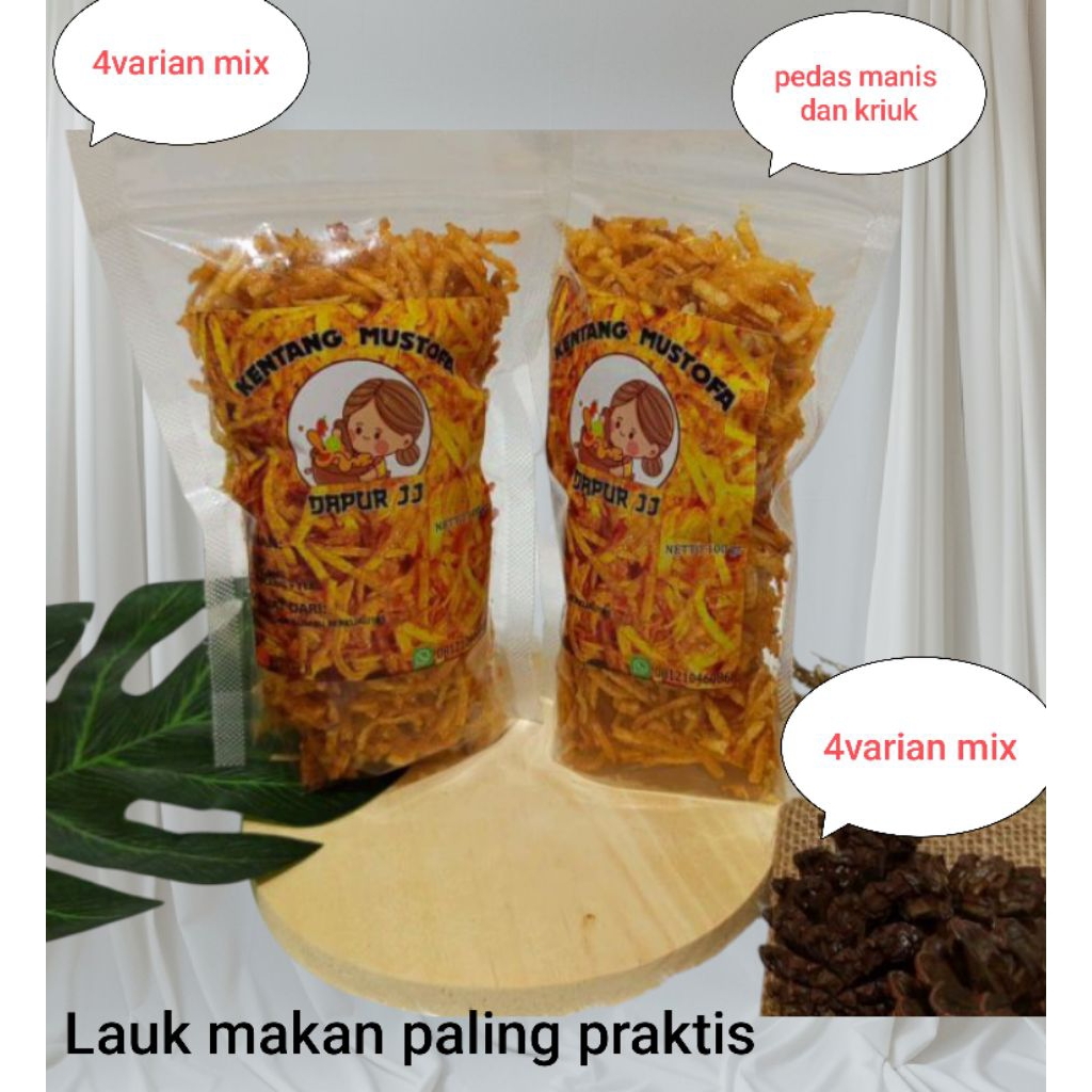 

Mustofa Kentang Asli pedas manis 100 gram/Kering Kentang