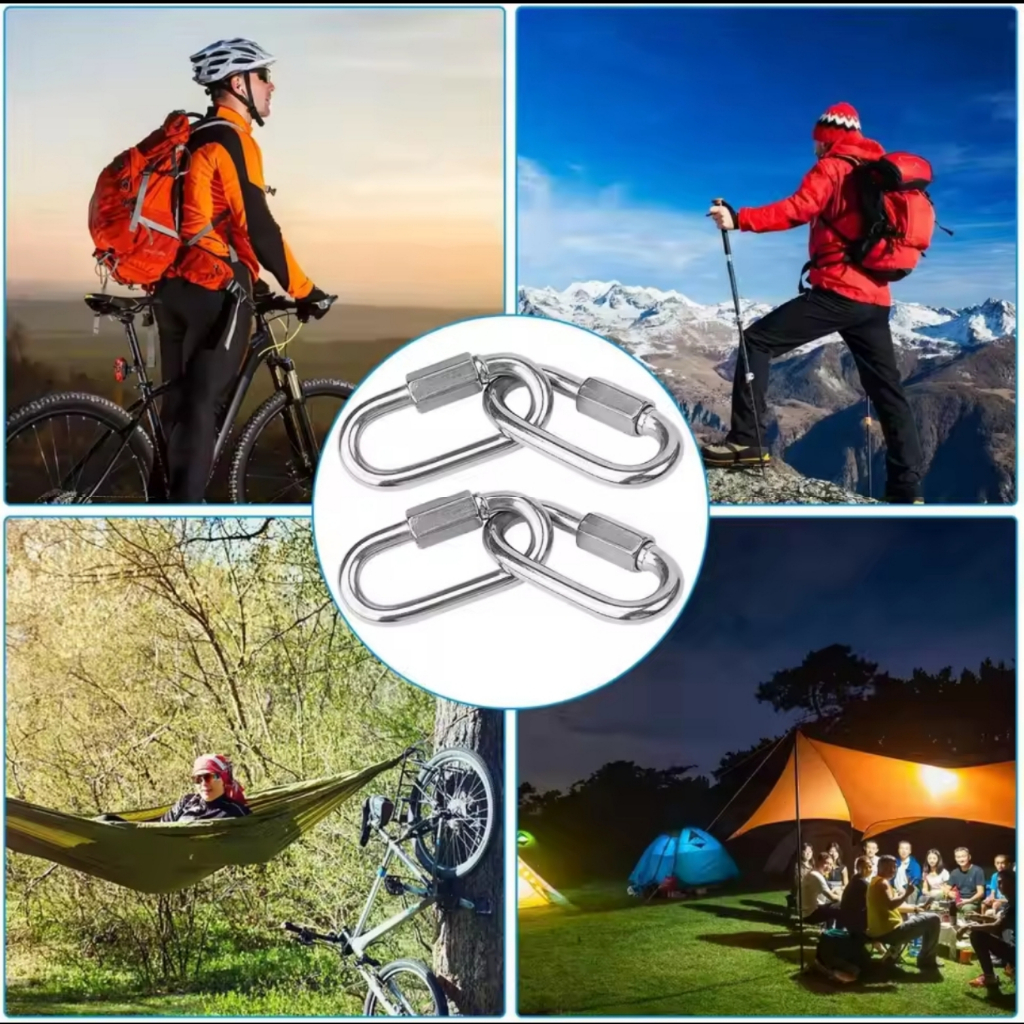 Mailon Rapide Stainless Stell Carabiner Climbing Hammock Safety Lock