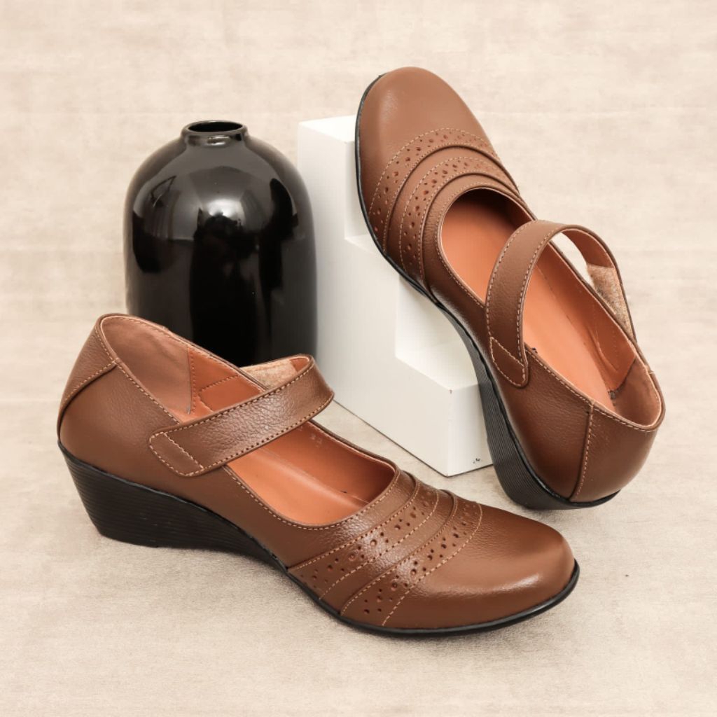 Original Scorpion 303  Sepatu Kulit Formal/Wedges Casual Untuk Wanita