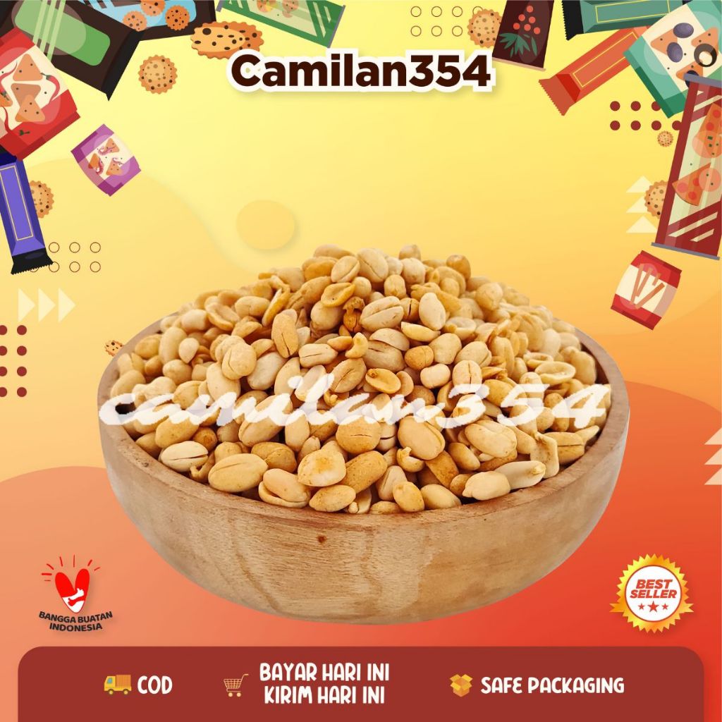 

[PAKET USAHA FREE SENDOK] Kacang Bawang Gurih - 10pcs / Kacang Goreng Aroma Bawang Putih