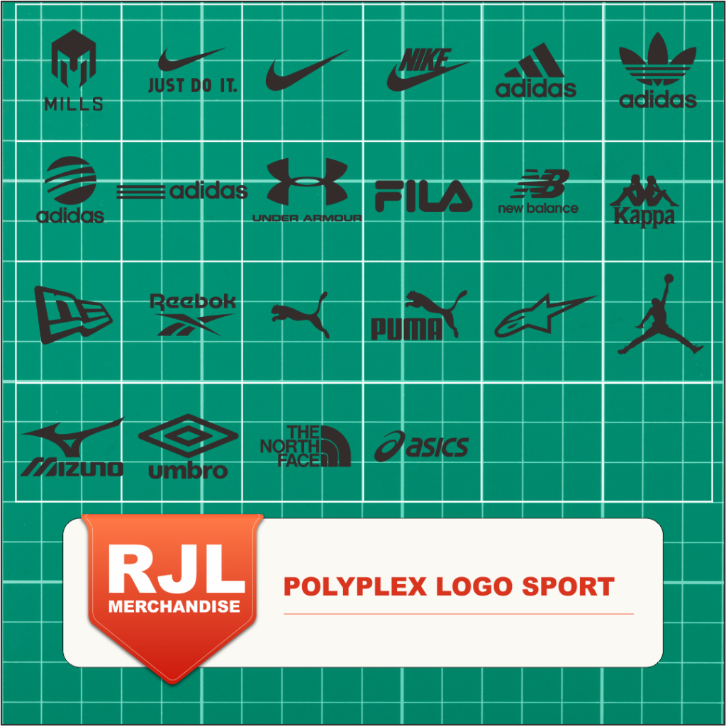 RJL- LOGO SPORT SABLON POLYPLEX HITAM SETRIKA PRESS
