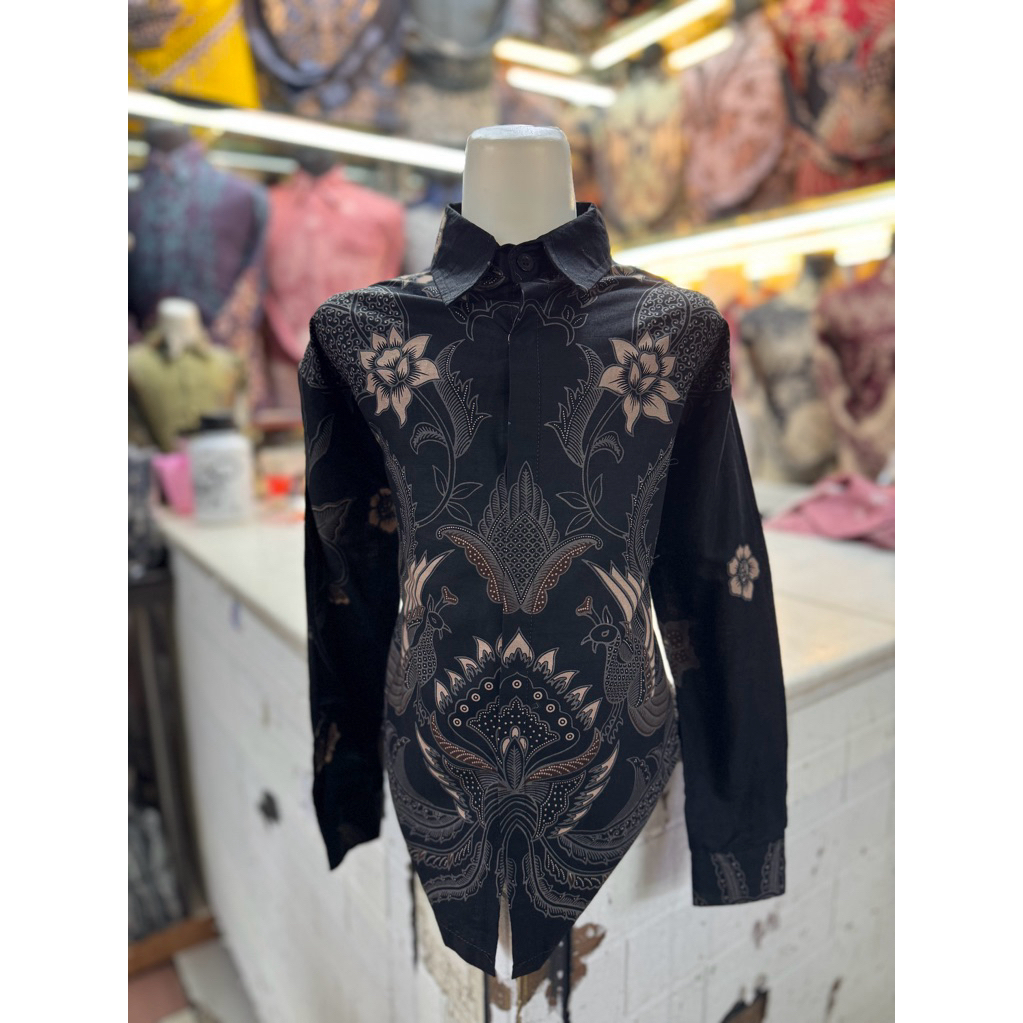 BATIK ANAK OBRAL,Kemeja batik anak Murah bahan katun premium,BATIK WARNA HITAM