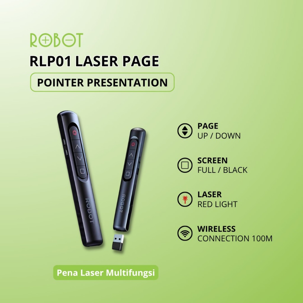 Robot RLP01 Laser Pointer Presentation Multifunction Remote Laser Pointer