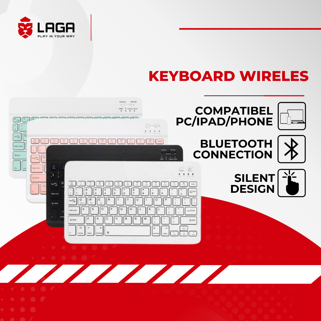 WIRELESS BLUETOOTH KEYBOARD MOUSE SET FOR IPAD HANDPHONE TABLET ANDROID KEYBOARD MINI