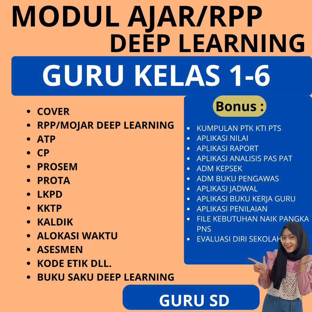 

Modul Ajar/RPP Deep Learning Guru Kelas 1-6 SD ( Semua Mapel ) - RPP DEEP LEARNING SD SIAP PAKAI