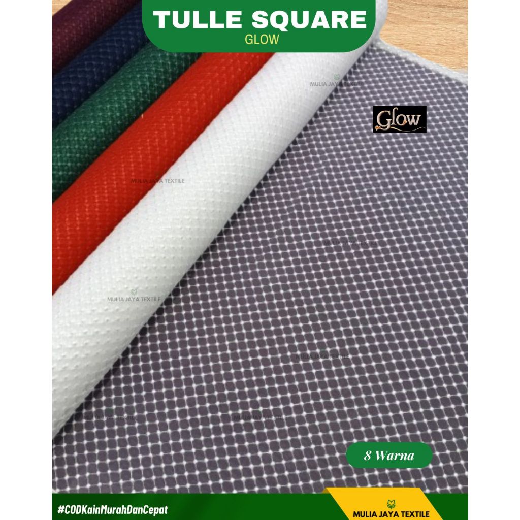 Kain Tile Glow Square Halus Lembut Kebaya Gamis Rok Tutu Murah GSR