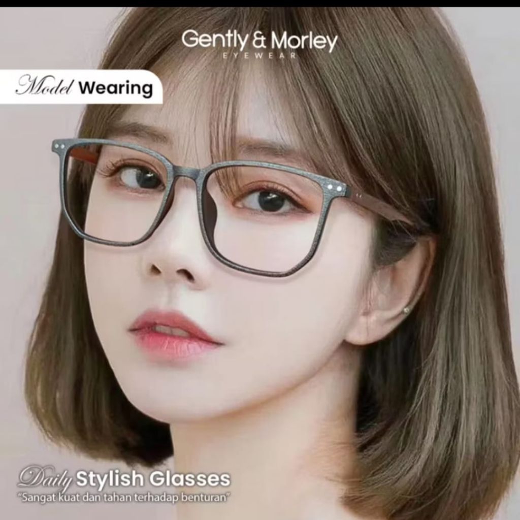 Kacamata Elastis Petak Elegan Photocromic Antiradiasi Stylish Pria Wanita Kekinian