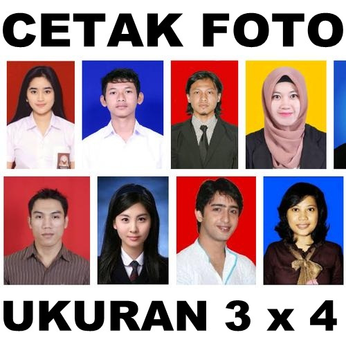 

Cetak Pas Foto/ Print Foto Glossy mengkilap dan doff silky, ukuran 3 x 4 , rubah warna background
