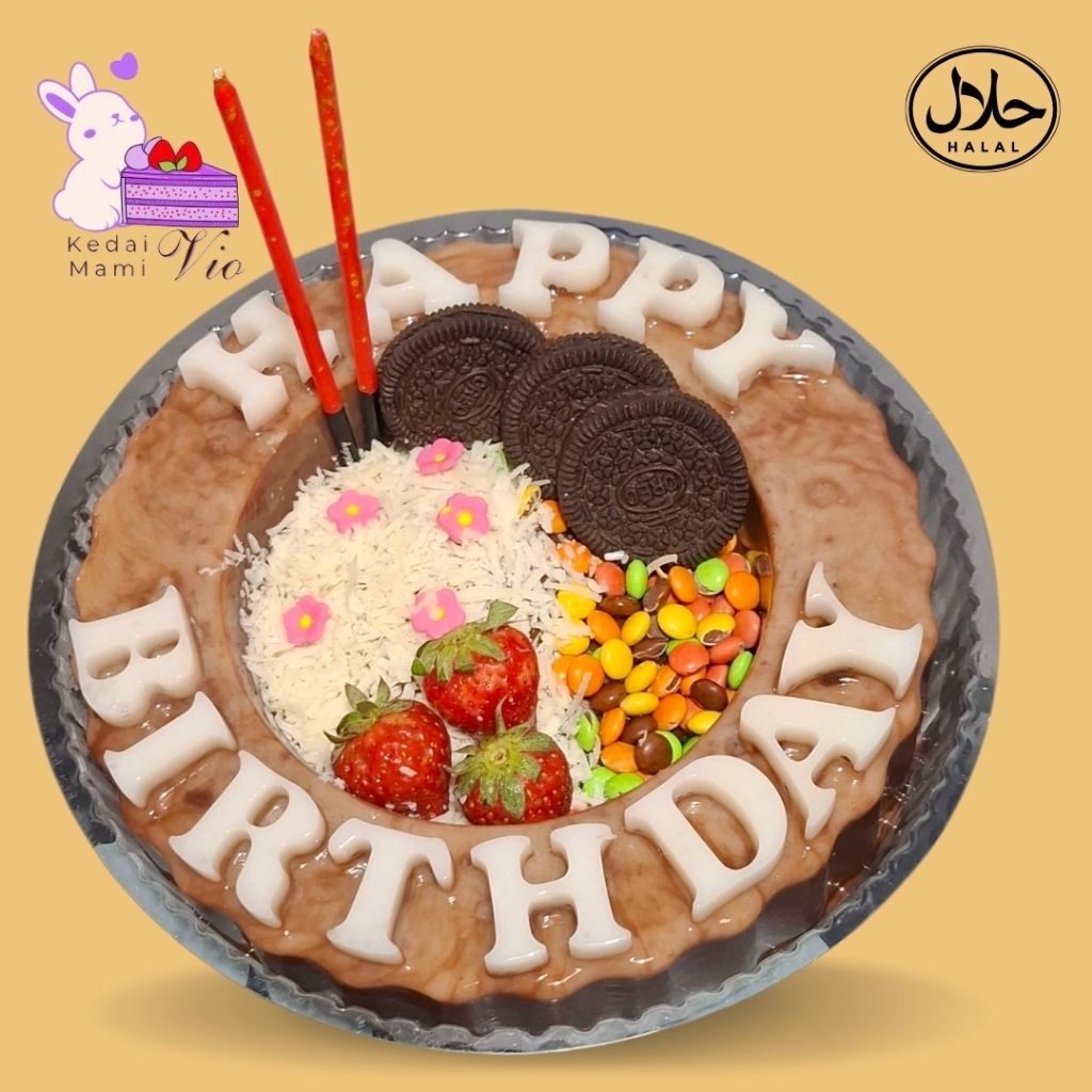 

d.20cm pudding happy birthday pudding hbd pudding ulang tahun kedai mami vio