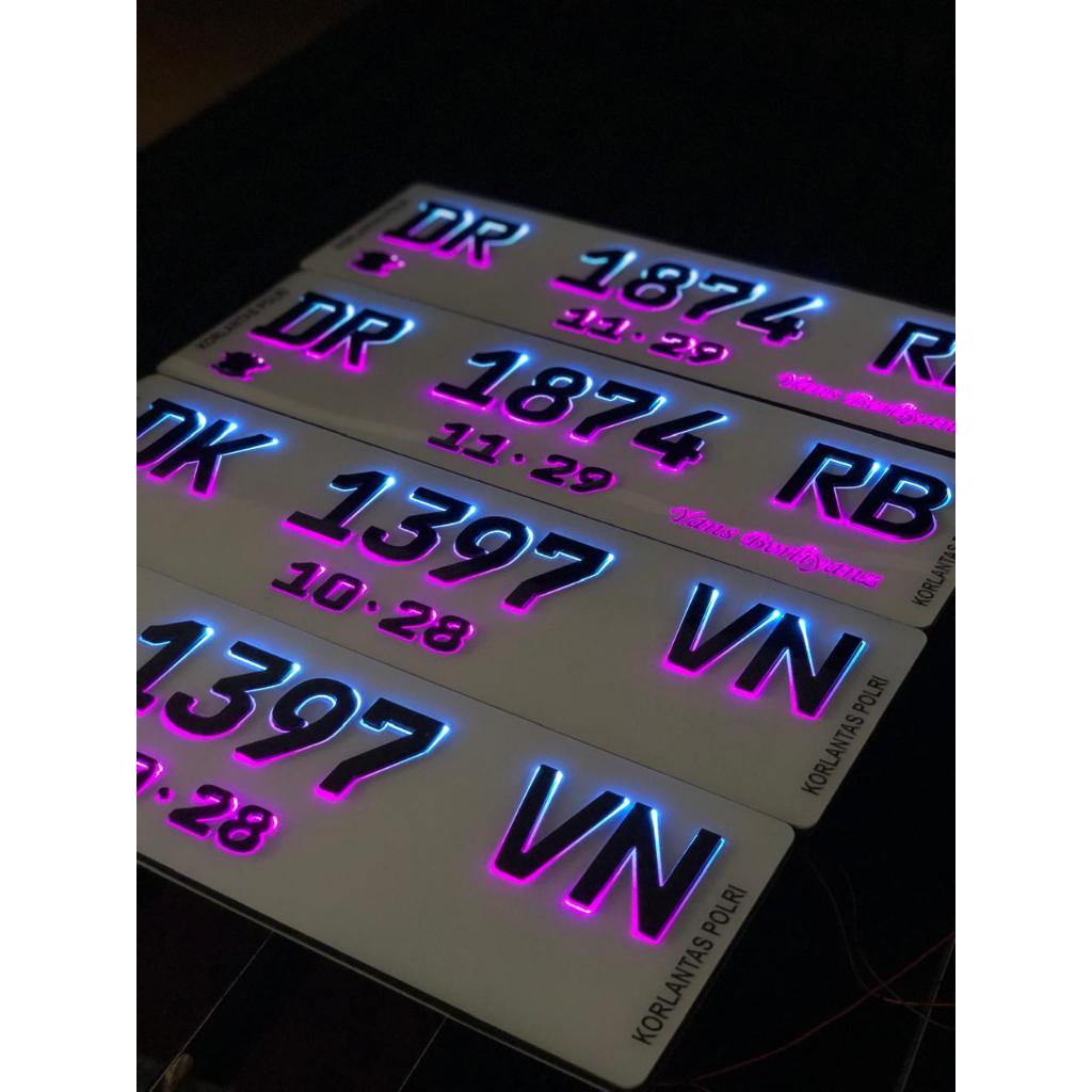 Plat Nomor Mobil Akrilik Timbul Custom  / Plat Nomor Akrilik