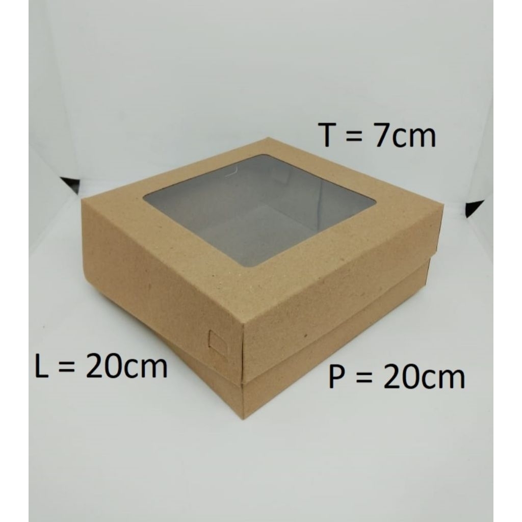 

BOX KOTAK KUE 20X20X7CM