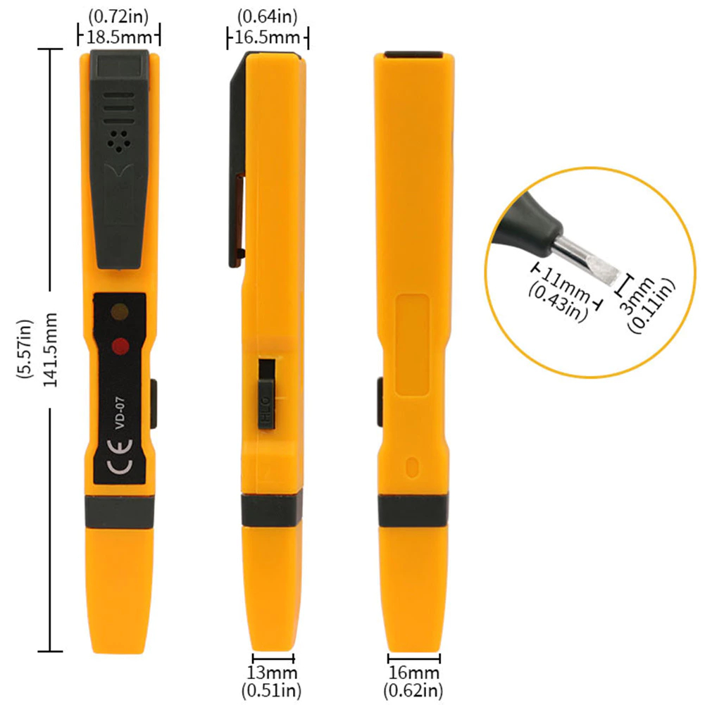 Tespen Listrik Digital Cek Kabel Putus Non Contact Ac Dc Voltage Alert Detector Tespen Kabel Putus