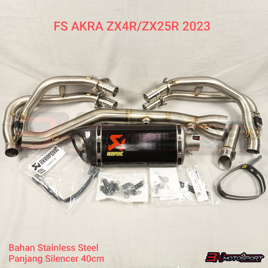 KNALPOT FULL SYSTEM AKRA ZX4R/ZX25R 2023