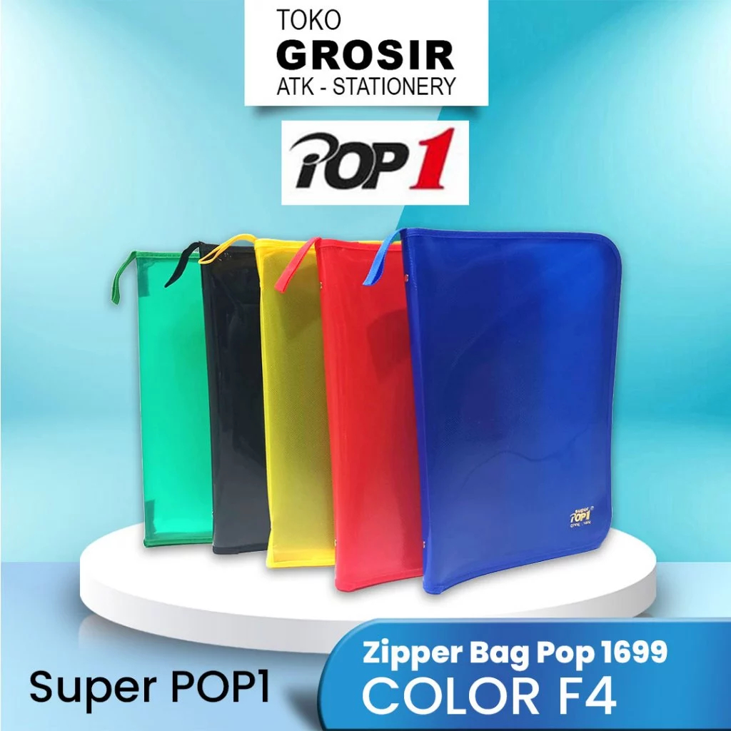 

ZIPPER BAG POP 1699 COLOR F4 / MAP PLASTIK RESLETING BERWARNA 2