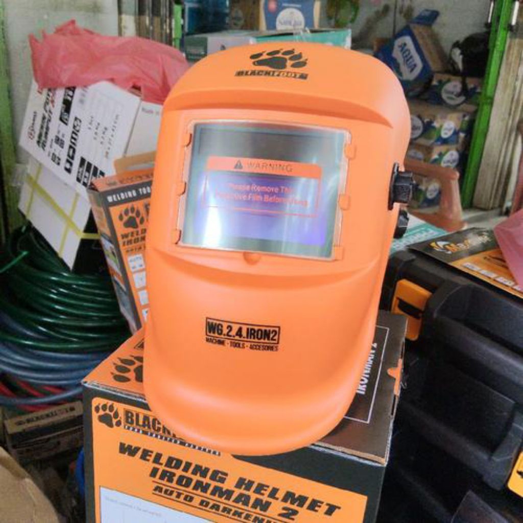 BLACKFOOT Kedok Las Otomatis IRON MAN 2 Helm Las Setelan Otomatis