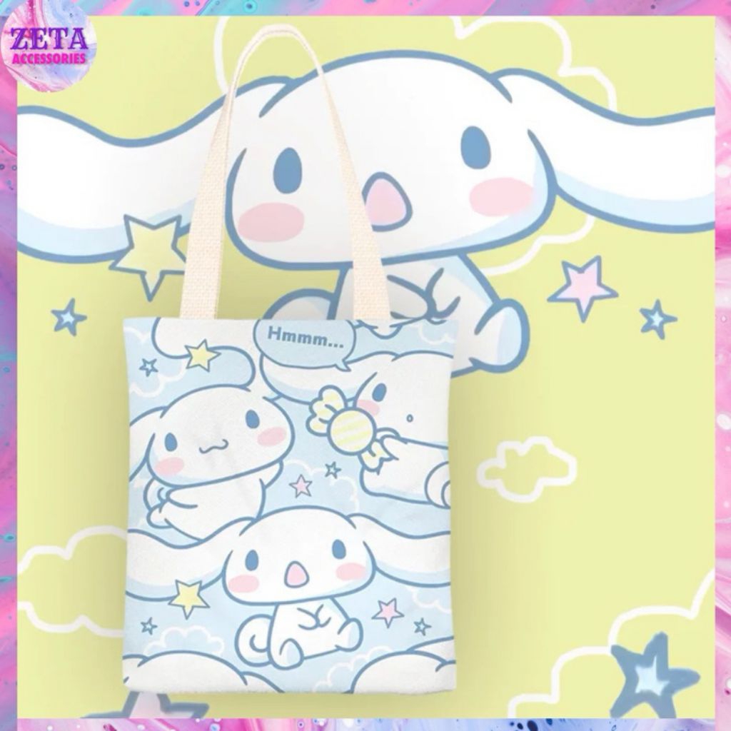 Tote bag canvas premium/ Tote bag karakter lucu