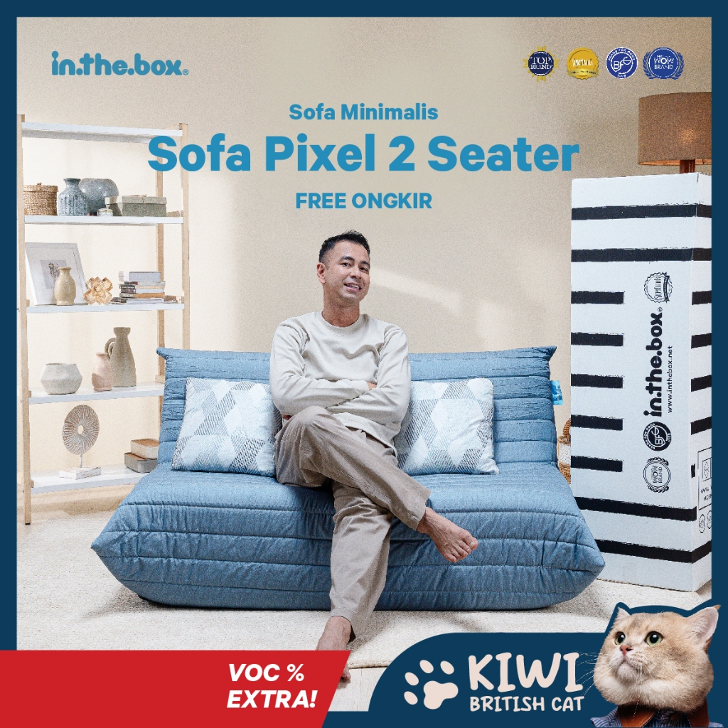INTHEBOX Sofa Pixel 2 Seater | Free Bantal