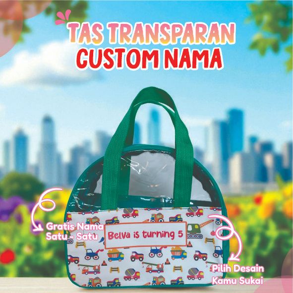 

Tas Ultah Anak Custom Nama 25x10x20 – Bahan Polyester & Mika – Free Desain Moon Bag