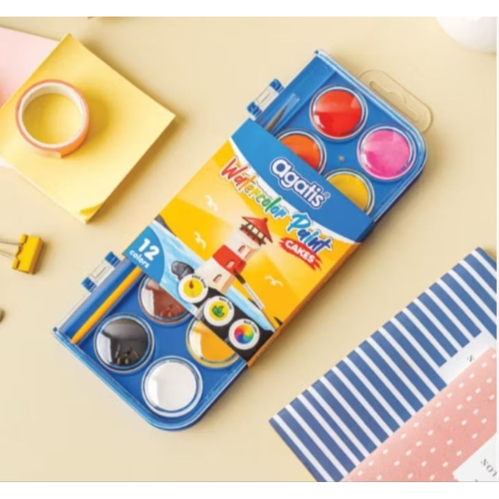 

AGATIS CAT AIR WATER COLOUR PAINTS CAKES 12W