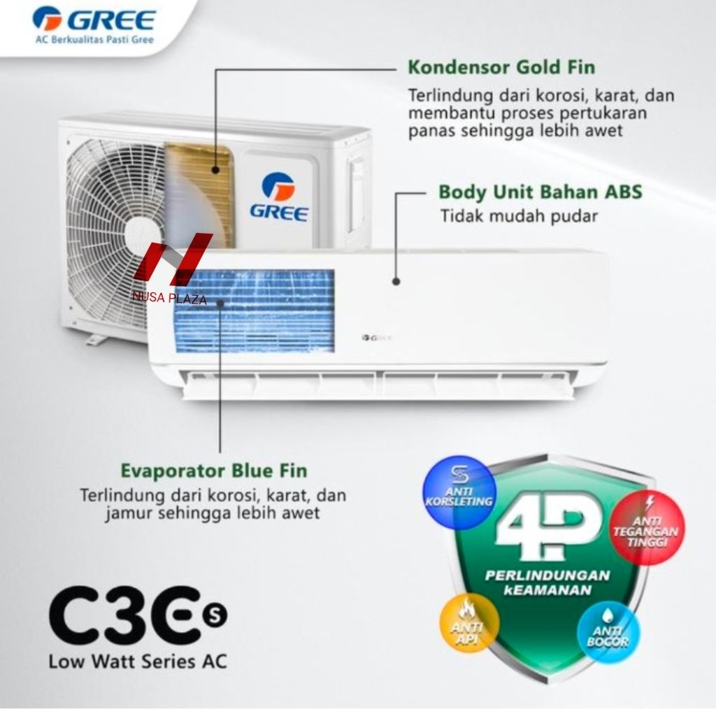 AC GREE 1/2 PK LOW WATT GWC-05C3ES