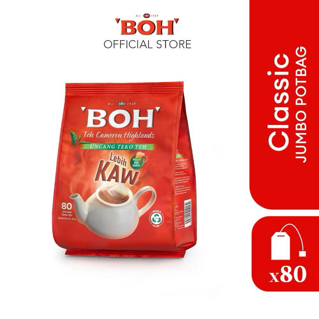

Boh Tea potbags lebih Kaw Isi 20/40/80