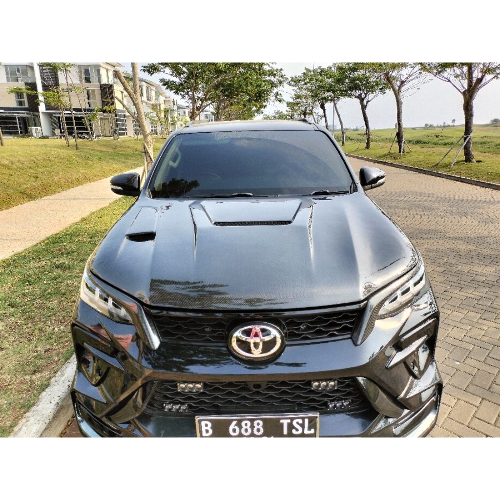 kap mesin Toyota portuner vrz custom carbon kevlar