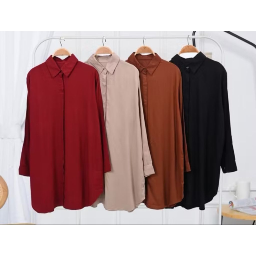 TUNIK RAYON TWILL WAINITA // RAYON TWILL PREMIUM// TUNIK POLOS // TUNIK WANITA
