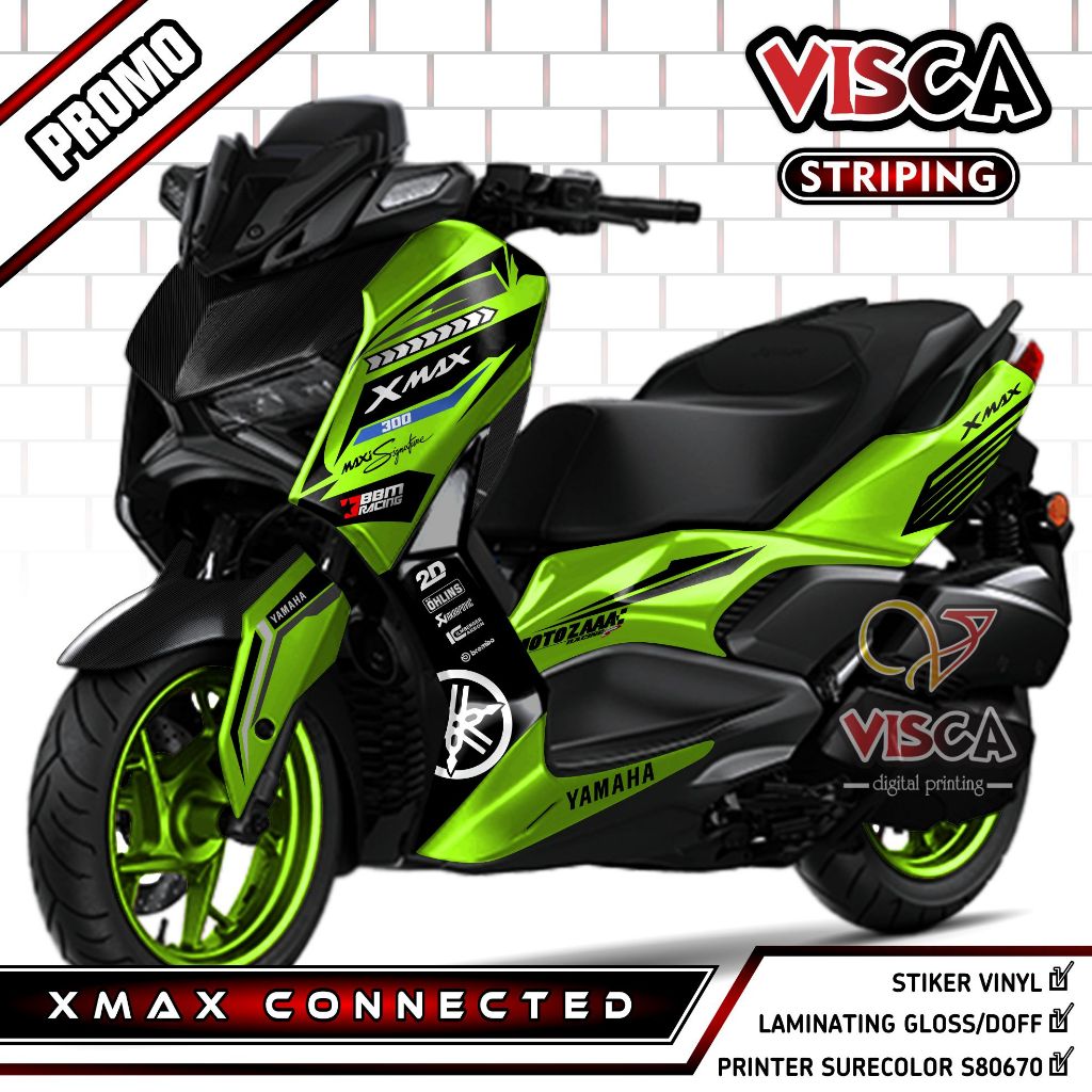 Decal XMAX Connected Full Body - Stiker XMAX New Fullbody - Dekal XMAX 250 - Striping XMAX Connected