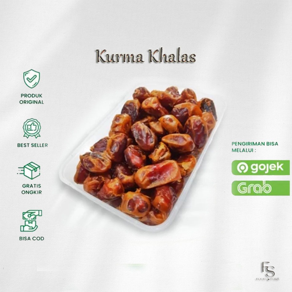 

Kurma Khalas Premium/Kurma Khalas saad 1 kg/500 gr/250 gr/Best Seller