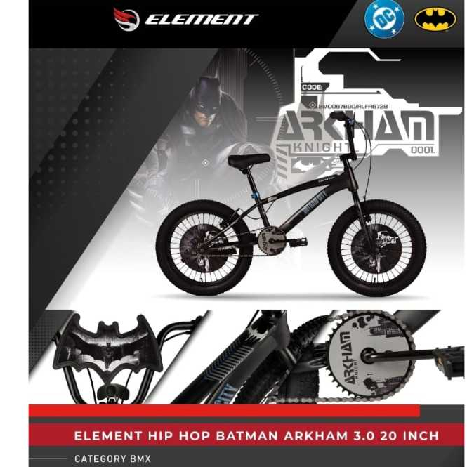 Sepeda BMX 20 inch Element HIP HOP BATMAN ARKHAM 3.0 sepeda bmx anak batman