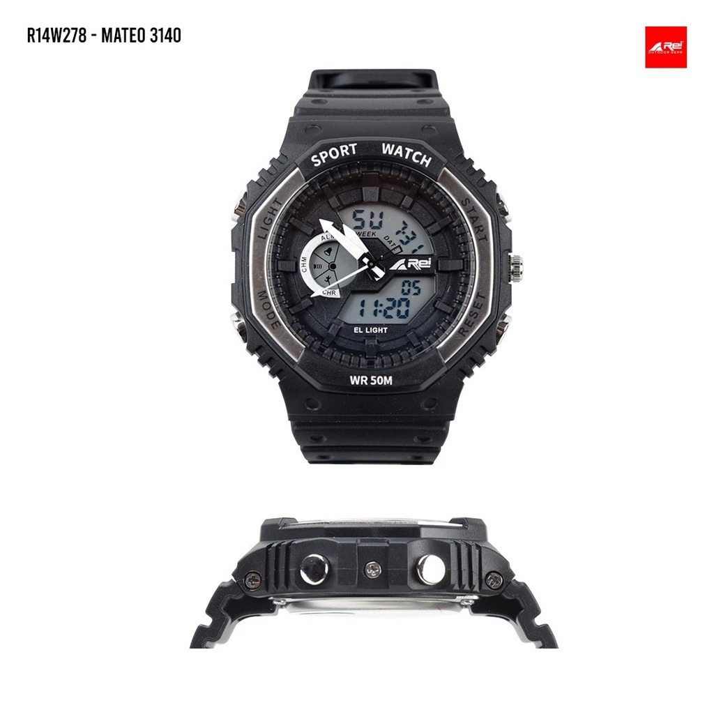 Jam Tangan Digital dan Analog Pria Mateo AreOutdoorgear JAM TANGAN PRIA DIGITAL ORIGINAL ORI DIGITAL