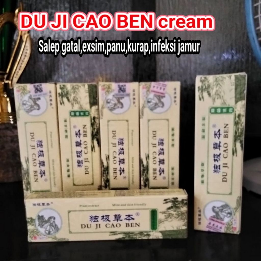 (Asli salep cina Ampuh)salep gatal Du Ji Cao Ben Original salep cina untuk gatal seperti Exskim Kada