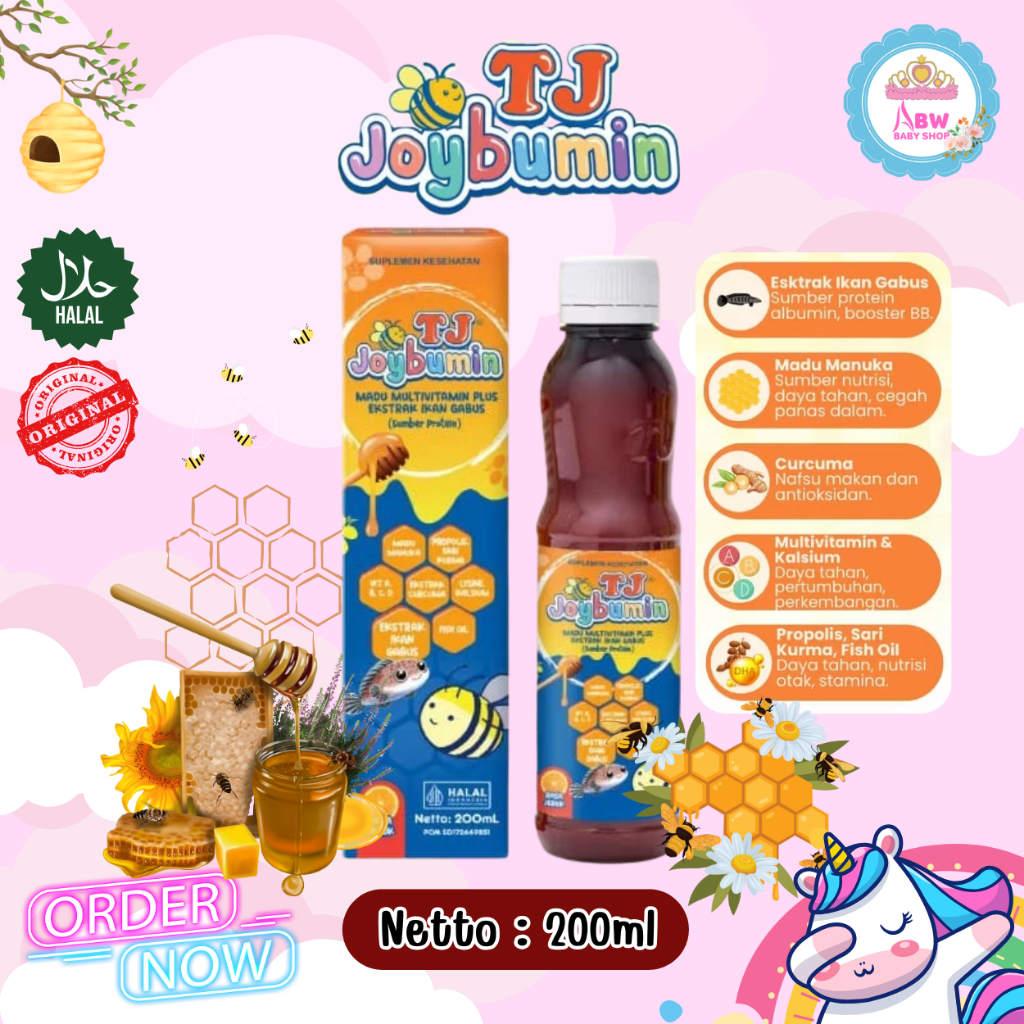 

TJ Joybumin Madu Multivitamin Rasa Jeruk 200ml Esktrak Ikan Gabus Enak Tidak Amis unutuk Nafsu Makan