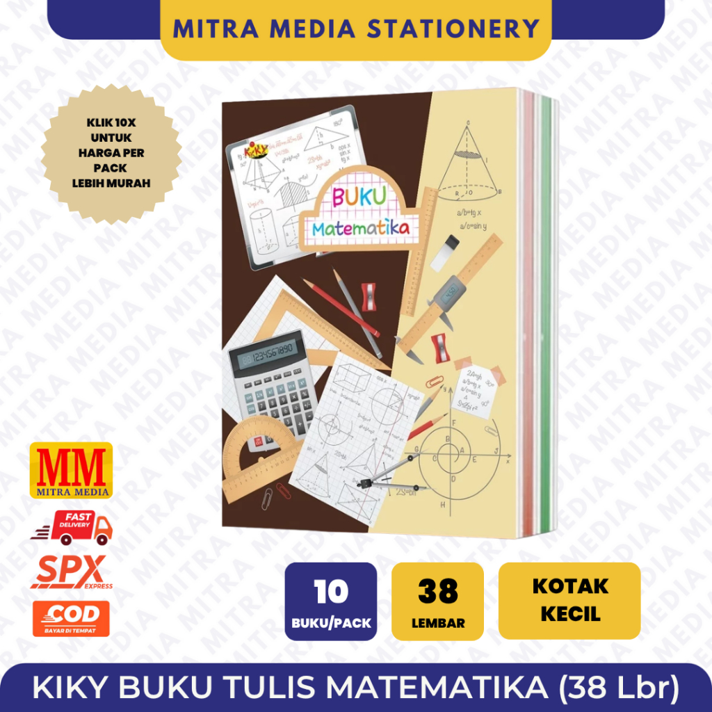 

(PCS) KIKY Buku Tulis Kotak Kecil Matematika 38 Lembar