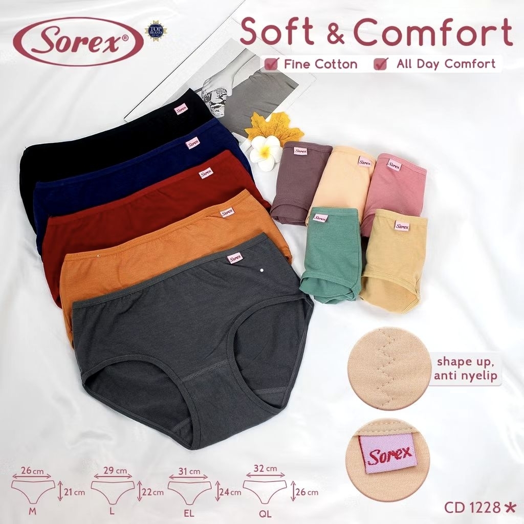 6PC CELANA DALAM SOREX// CELANA DALAM WANITA SOREX 1228