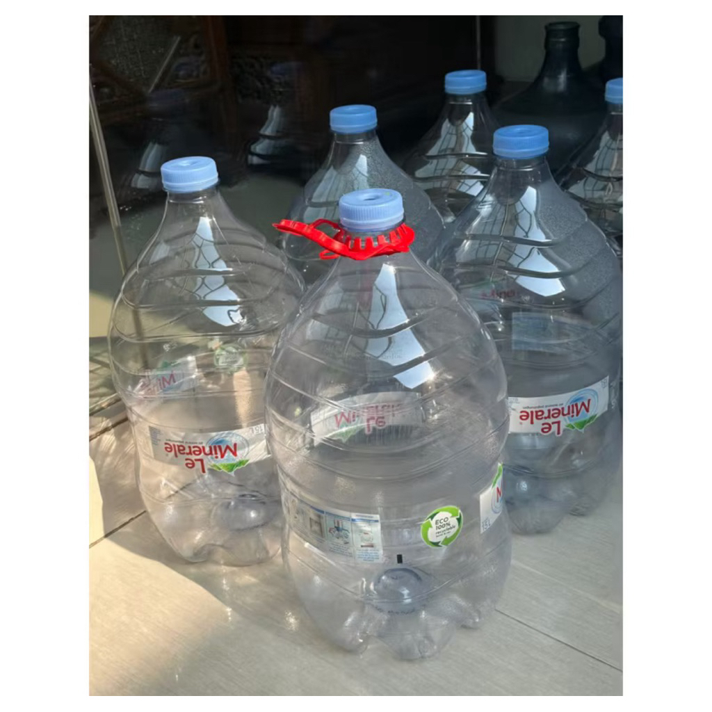 Galon Kosong Bekas Le Mineral 15 Liter Dengan Atau Tanpa Gagang Tidak Cacat