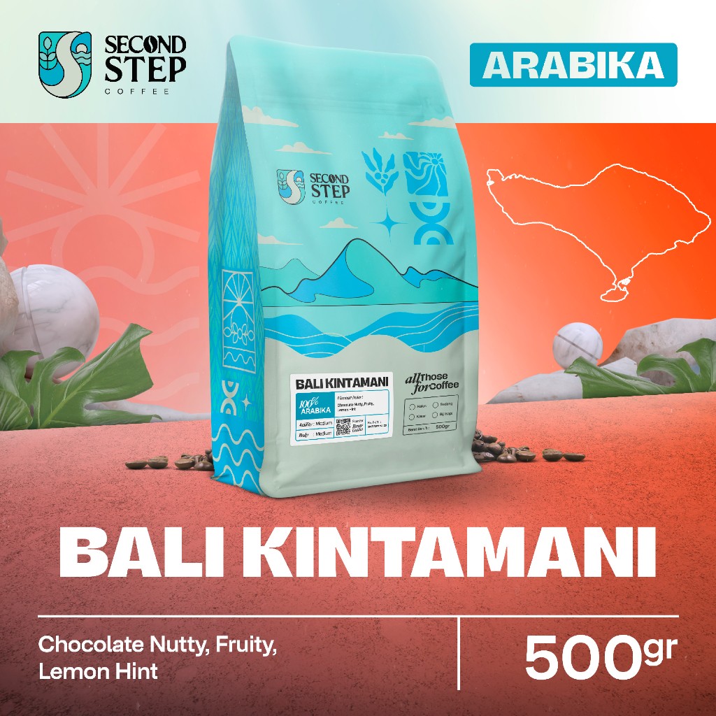 

Kopi Arabika Kintamani Bali Arabica Coffee Roast Beans 500gr Biji Bubuk