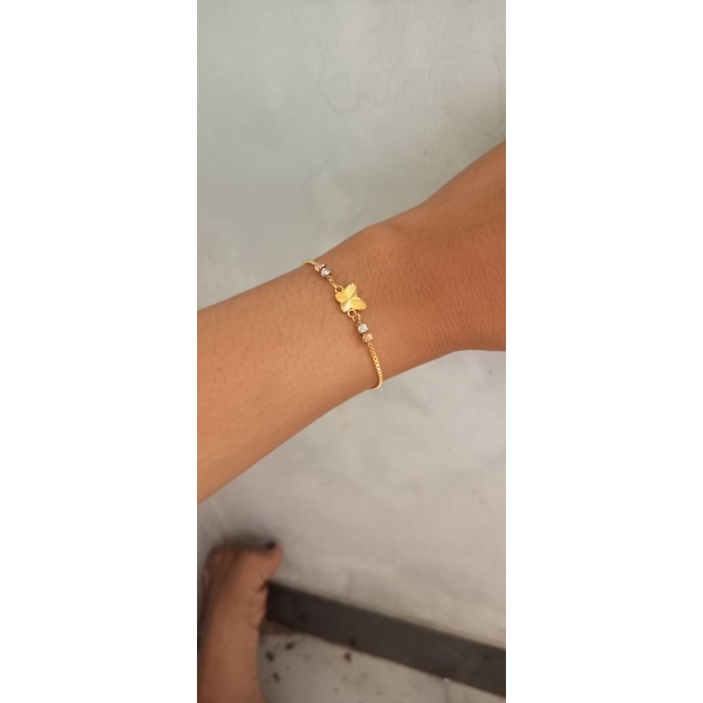 gelang titanium lapis emas ada kodenya seperti emas asli