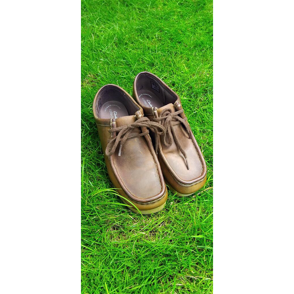 Clarks Wallabee crazy horse leather moccasin style Size 39 eur 6uk  Used mint Condition once worn  N
