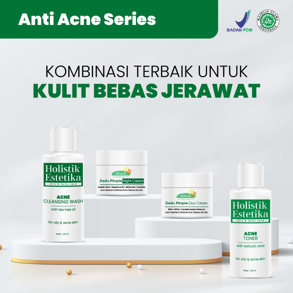 Skincare BPOM Perawatan Jerawat Halal MUI Holistik Estetika Acne Series